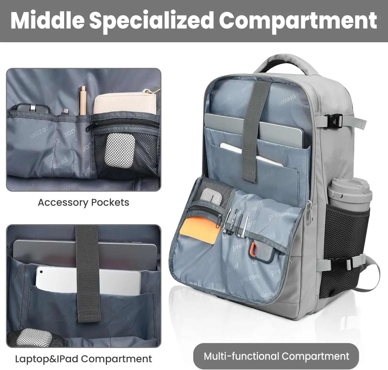 35L Travel Backpack | 180 All-Open Design | Multi-Pockets | Airline Approved Carry on |15.6 inch Laptop Compartment |USB Port |Perfect for Travel Business College Bookbags |Men Women Dark Grey