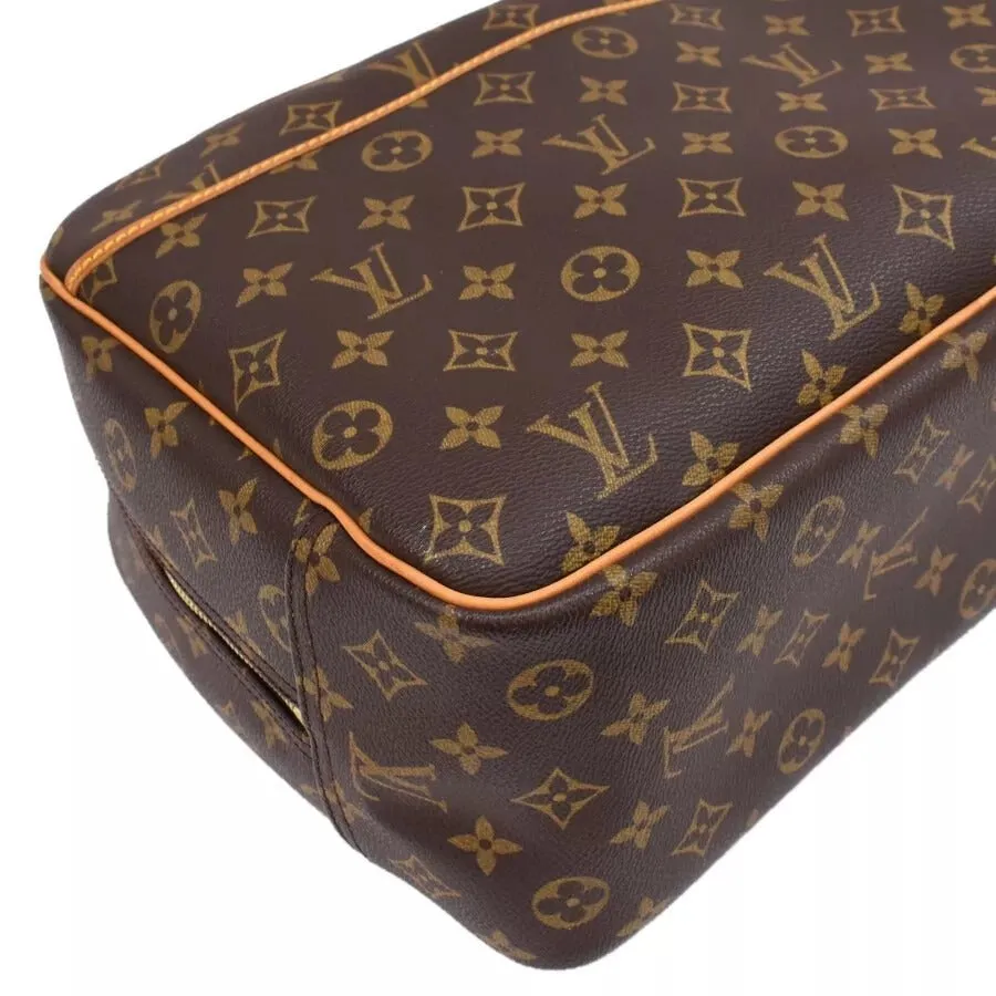 699509AM (S6) Louis Vuitton Satchel Bag Deauville Brown Monogram