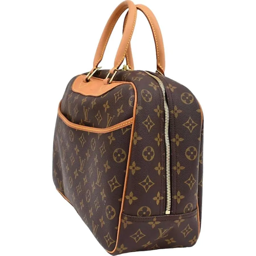 699509AM (S6) Louis Vuitton Satchel Bag Deauville Brown Monogram