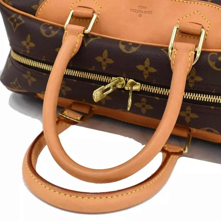 699509AM (S6) Louis Vuitton Satchel Bag Deauville Brown Monogram