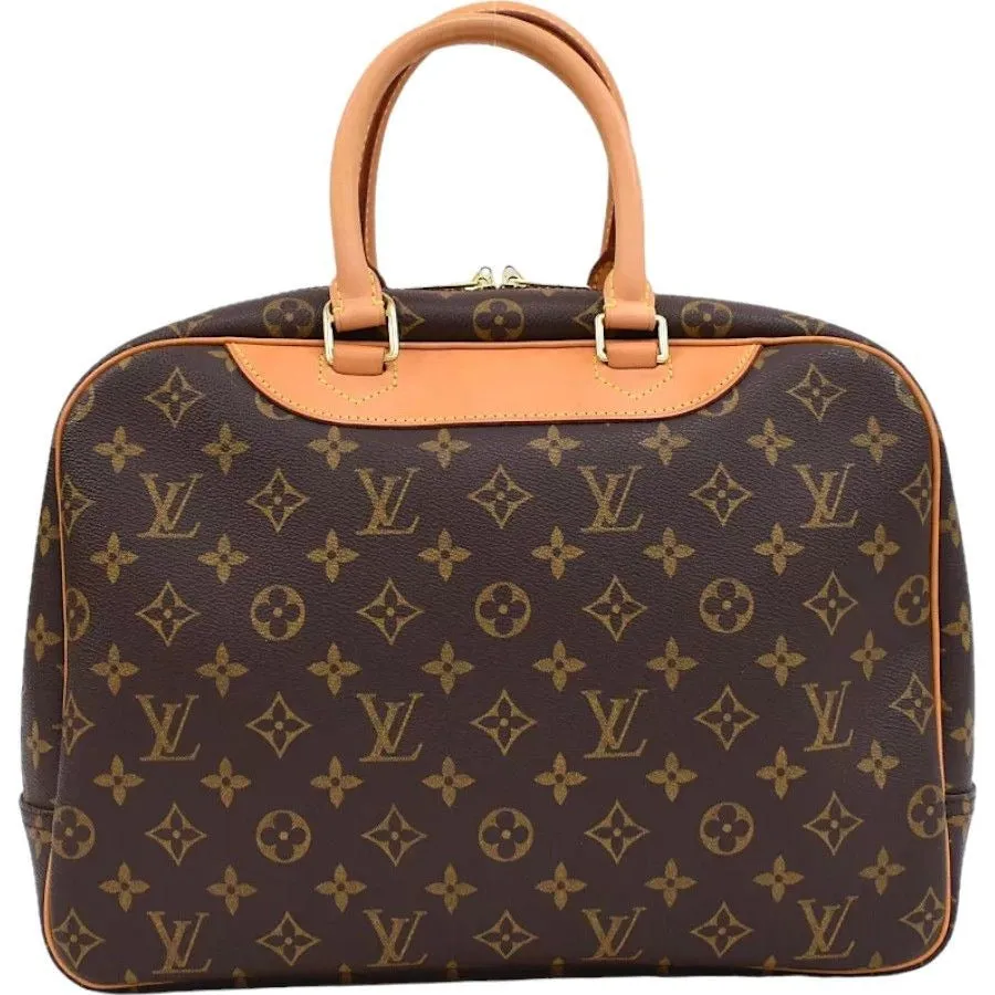 699509AM (S6) Louis Vuitton Satchel Bag Deauville Brown Monogram