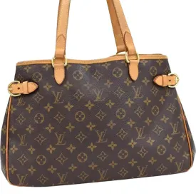 699509AM (S6) Louis Vuitton Satchel Bag Deauville Brown Monogram