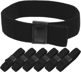 6Pcs Black Elastic Straps Adjustable Lunch Box Bands for Fixing Bento Containers Ideal for Picnic and Travel