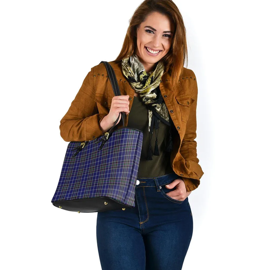 Alexander of Menstry Tartan Leather Tote Bag