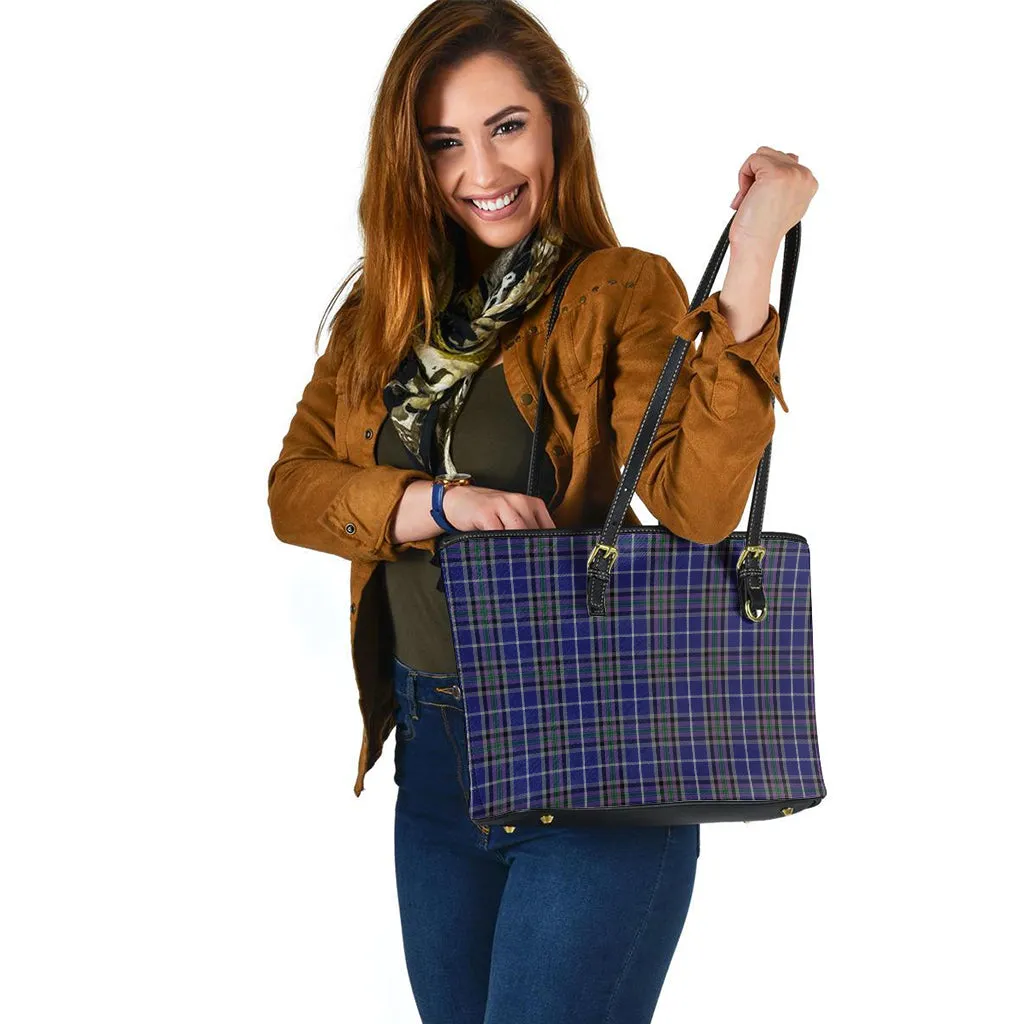 Alexander of Menstry Tartan Leather Tote Bag
