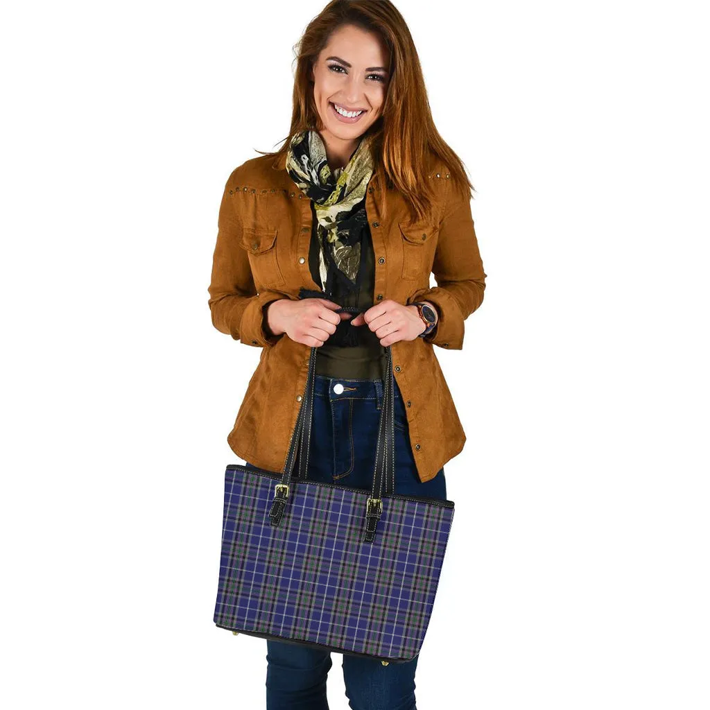 Alexander of Menstry Tartan Leather Tote Bag