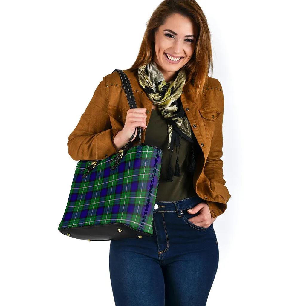 Alexander Tartan Leather Tote Bag