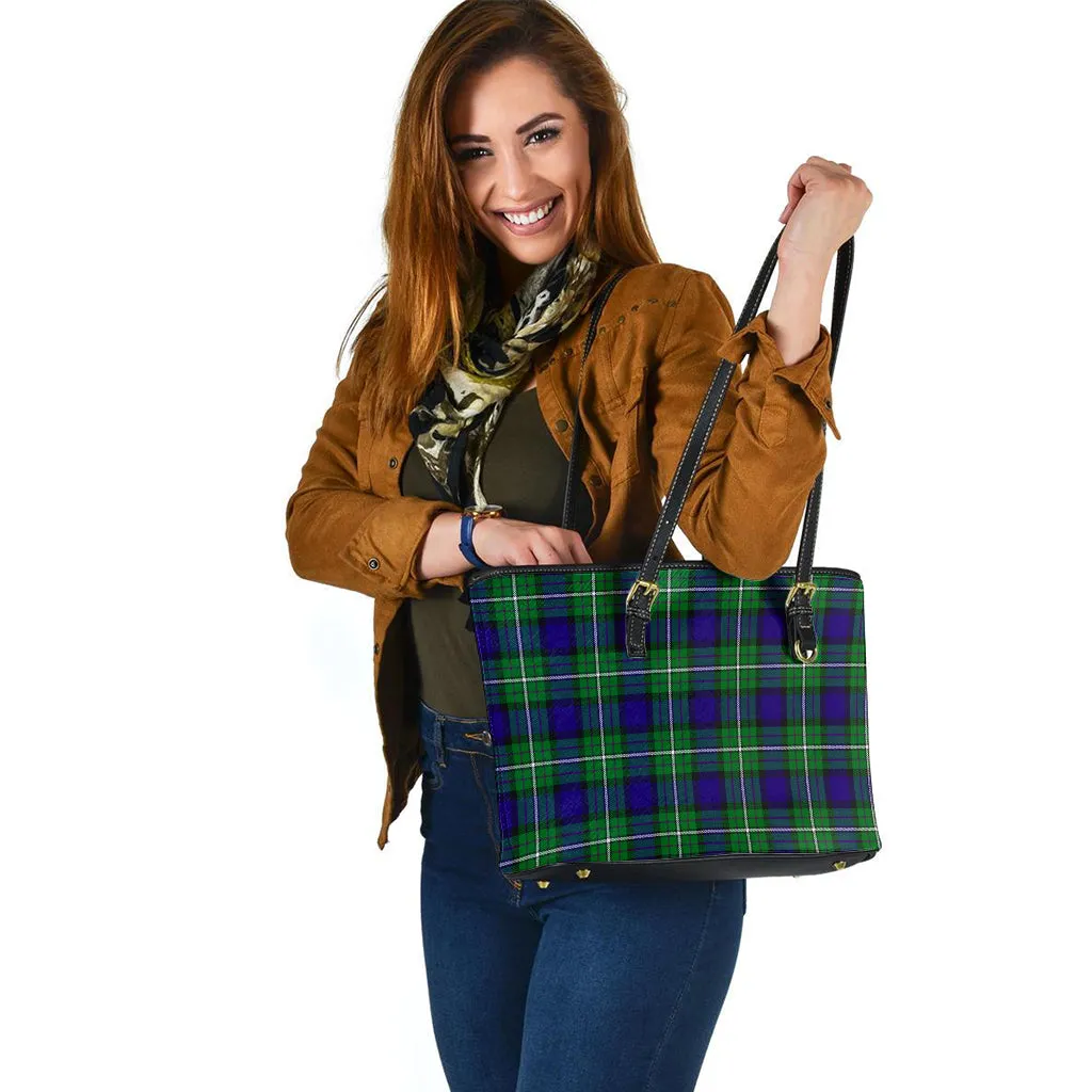 Alexander Tartan Leather Tote Bag
