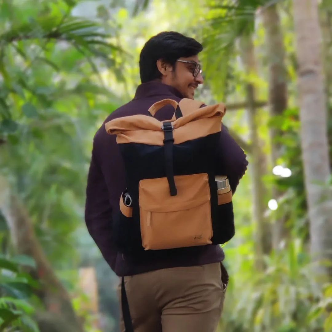 Armadillo Backpack - Water Resistant Canvas Flaptop Travel Backpack
