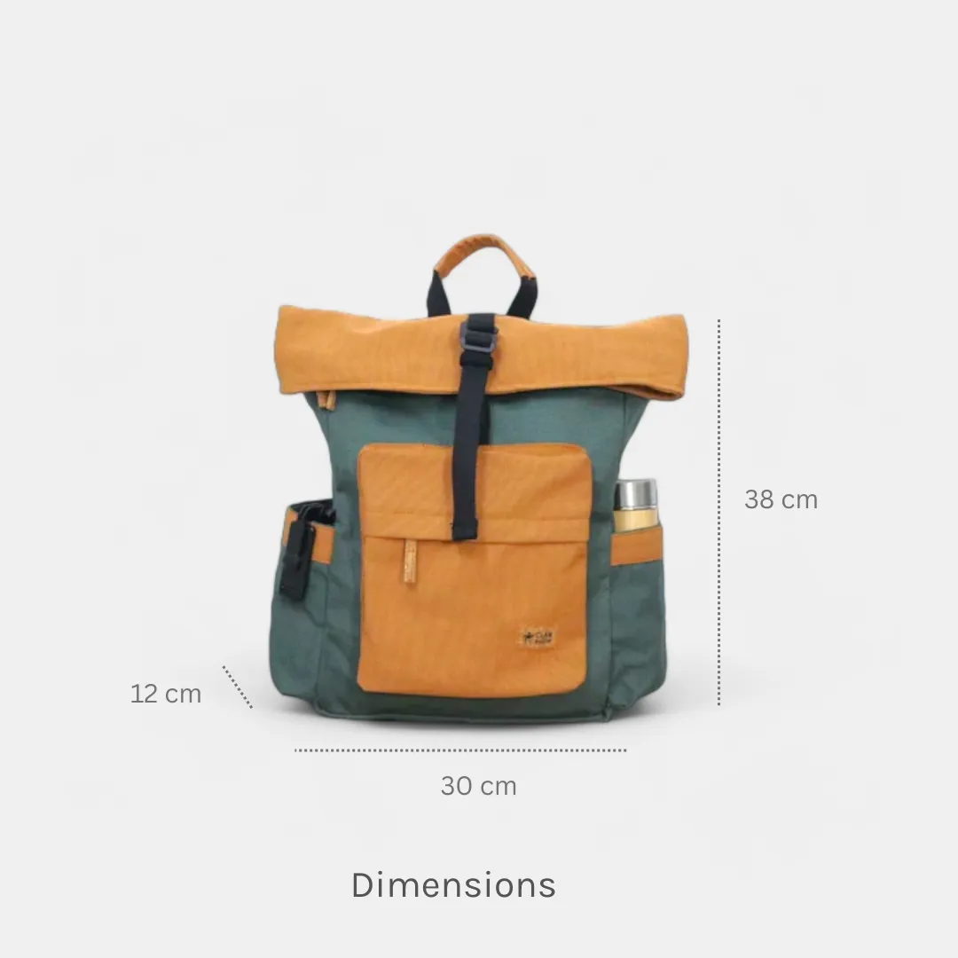 Armadillo Backpack - Water Resistant Canvas Flaptop Travel Backpack