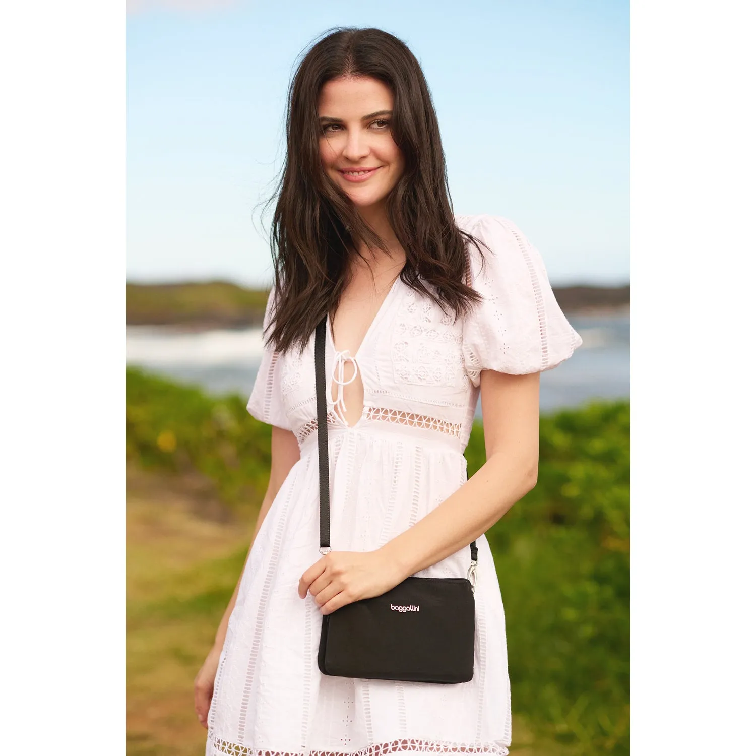 Baggallini The Only Mini Bag Blush Shimmer Nylon