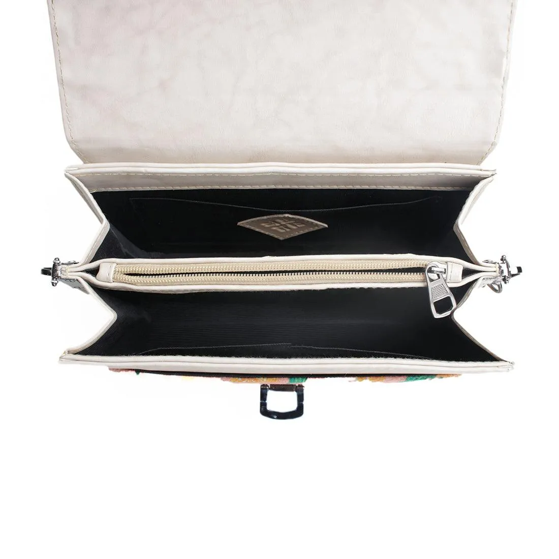Beige Mini Embossed Chain Bag Skins