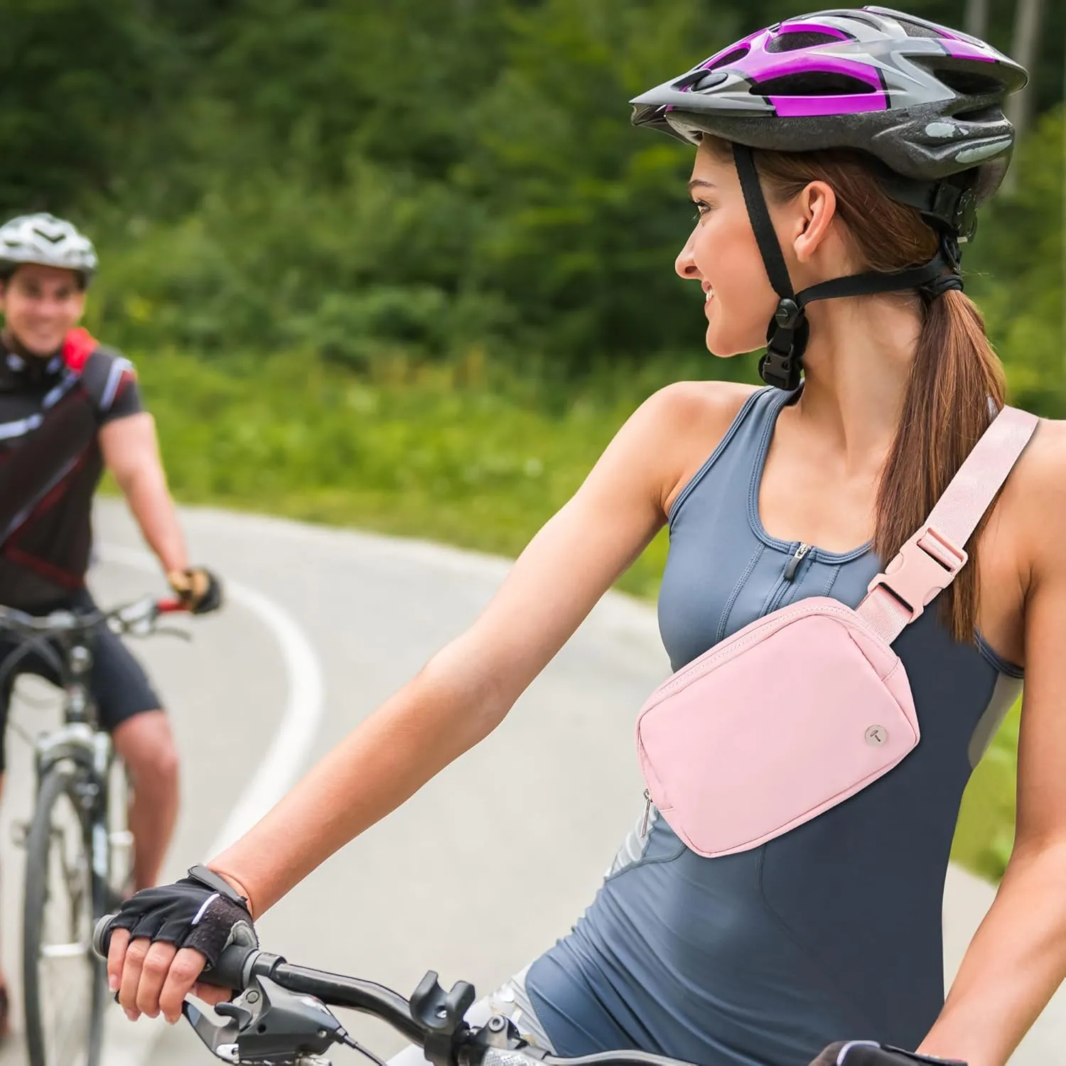 Belt Bag For Women Girls Kids Fanny Pack Crossbody Bag Fashionable Waist Packs With Adjustable Strap Waterproof For Travel Walking Running Hiking Light Pink