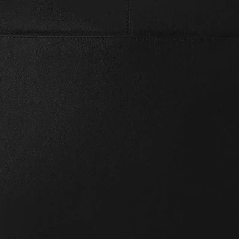 Black Large Pocket Tote Shoulder Bag