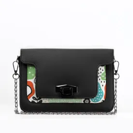 Black Mini Embossed Chain Bag Shapes