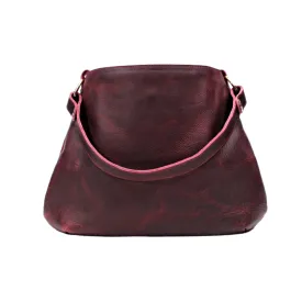 Burgundy Leather Hobo