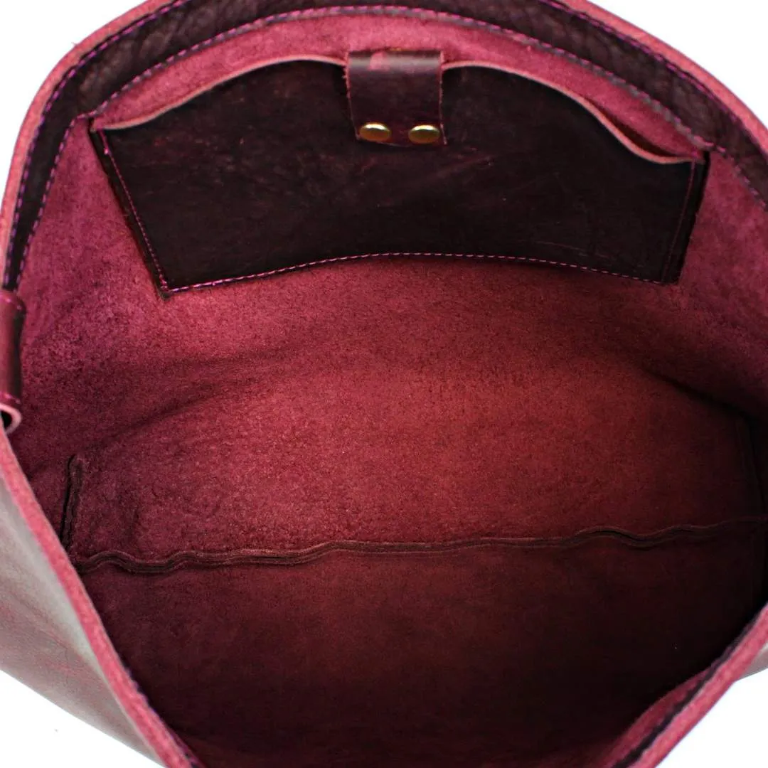 Burgundy Leather Hobo
