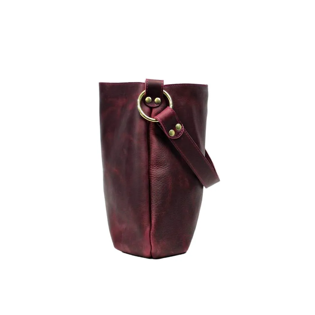 Burgundy Leather Hobo