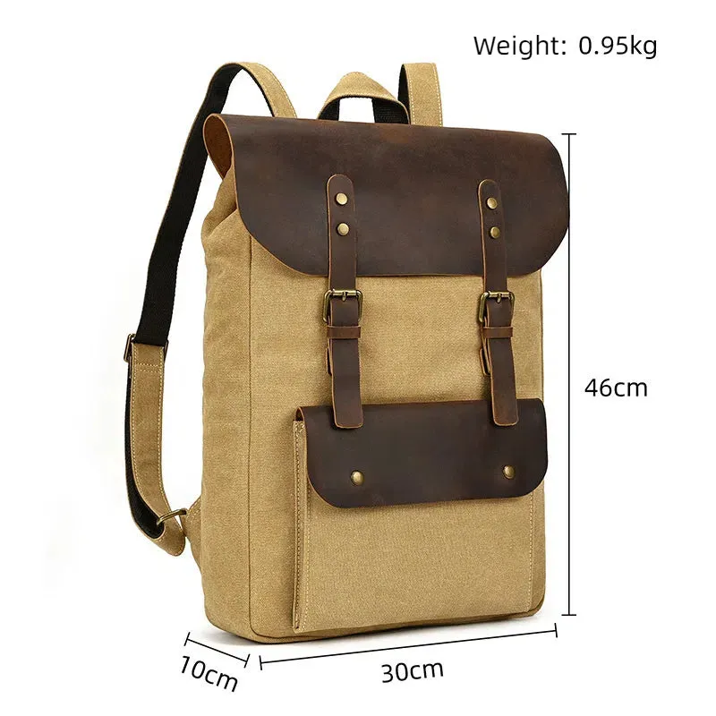 Canvas Vintage School Backpack