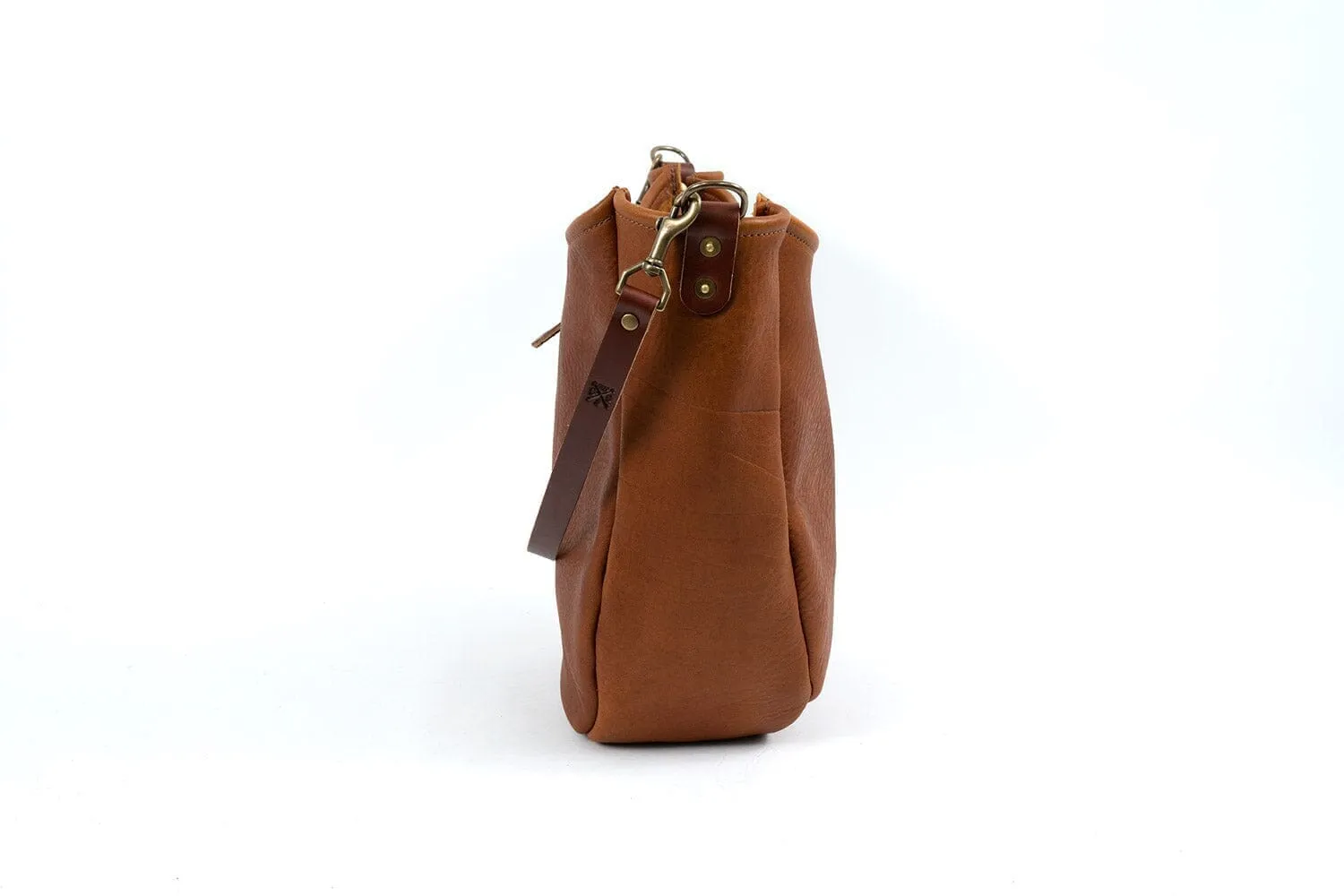 CELESTE LEATHER HOBO BAG - LARGE - NATURAL VEG TAN