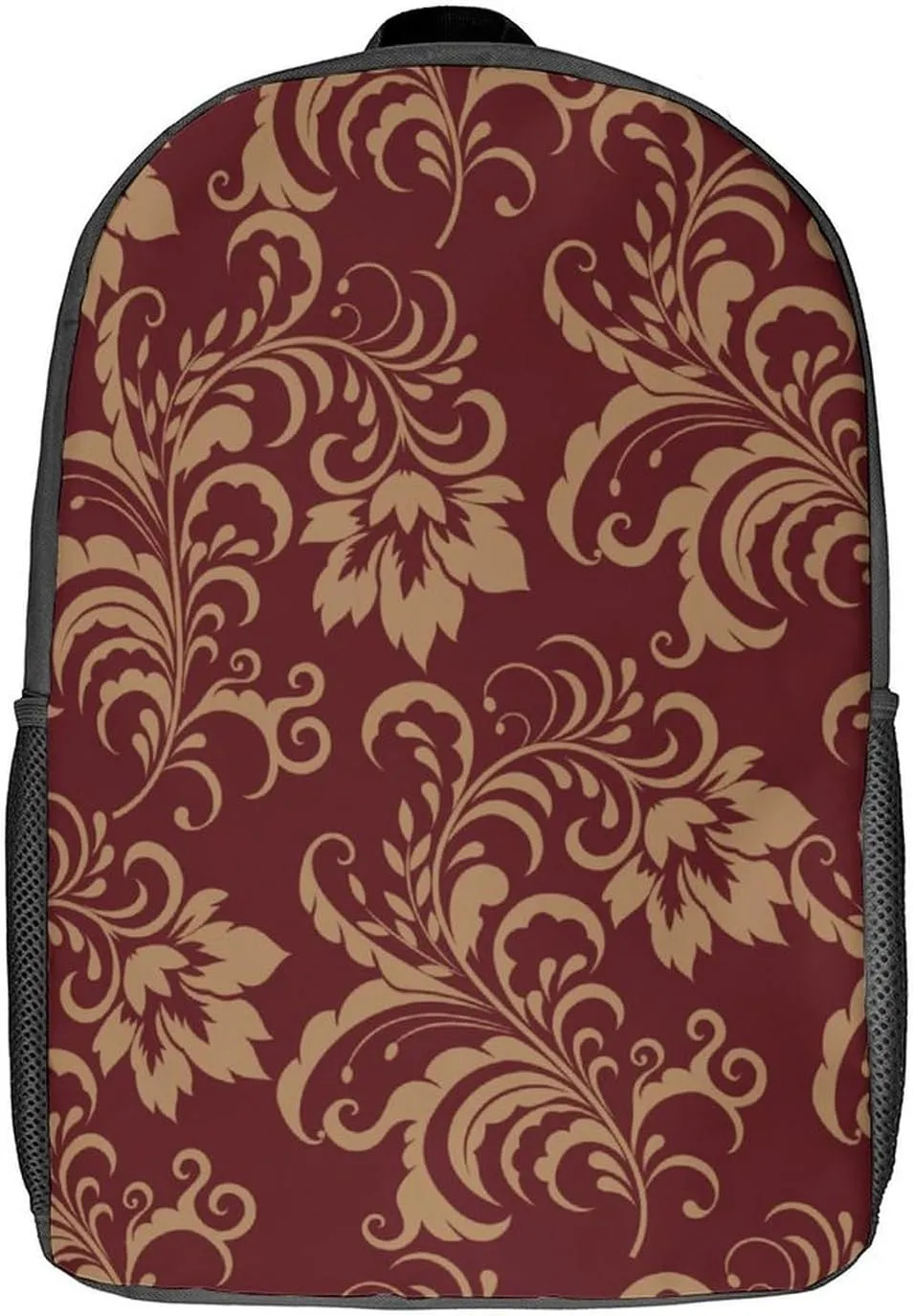 Chestnut Colored Flower Burgundy Lightweight And Large Capacity Casual Backpack Unisex