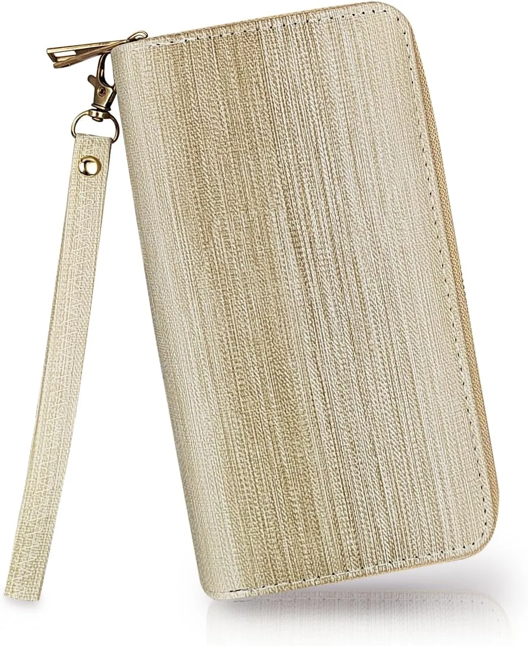 Clutch Wallet for Women, Gradient Color Multi Slot Women's Wallet with Double Zippers and Detachable Wristband