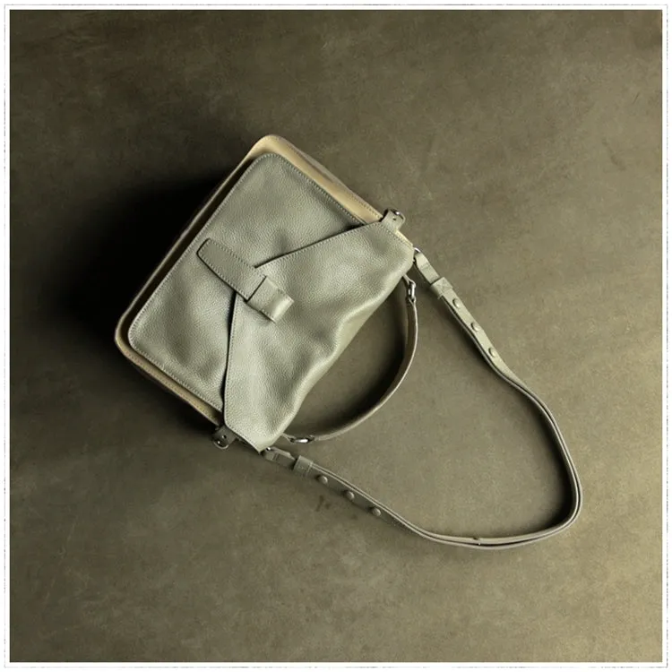 Cute Dark Gray Mini Leather Womens Satchel Handbag Small Satchel Shoulder Bag Small Satchel Bag for Women
