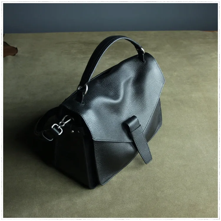 Cute Dark Gray Mini Leather Womens Satchel Handbag Small Satchel Shoulder Bag Small Satchel Bag for Women