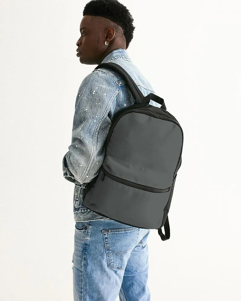 Dark Green Gray Canvas Backpack | Dark Pale Green Gray | C10M0Y10K80