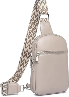 DIOMO Anti Theft Small Sling Bag for Women Cross Body Bag Trendy, RFID Fanny Packs Vegan Leather for Women Travel Belt Purse