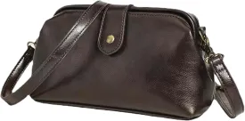 Doctor Bag PU Leather Retro Doctor Bag Purse for Women Girls Vintage Crossbody Bags with Buckle Fashion Shoulder Bag Phone Purse Handbags for Daily Use Work and Travel,Doctors Bag