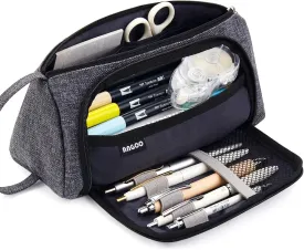 EASTHILL Big Capacity Pencil Case Pouch Pen Case Simple Stationery Bag School College Office Organizer for Teens Girls Adults Student