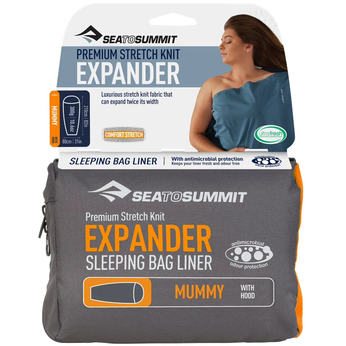 Expander Travel Liner Mummy with Hood