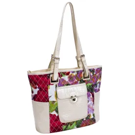 FARRAH | Quilted Croco Faux Leather Tote