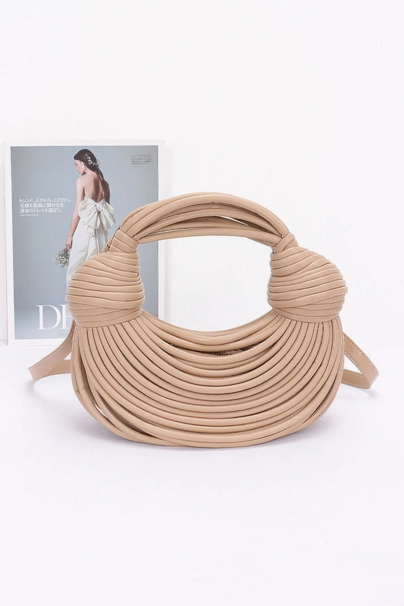Faux Leather Rope Hobo Bag