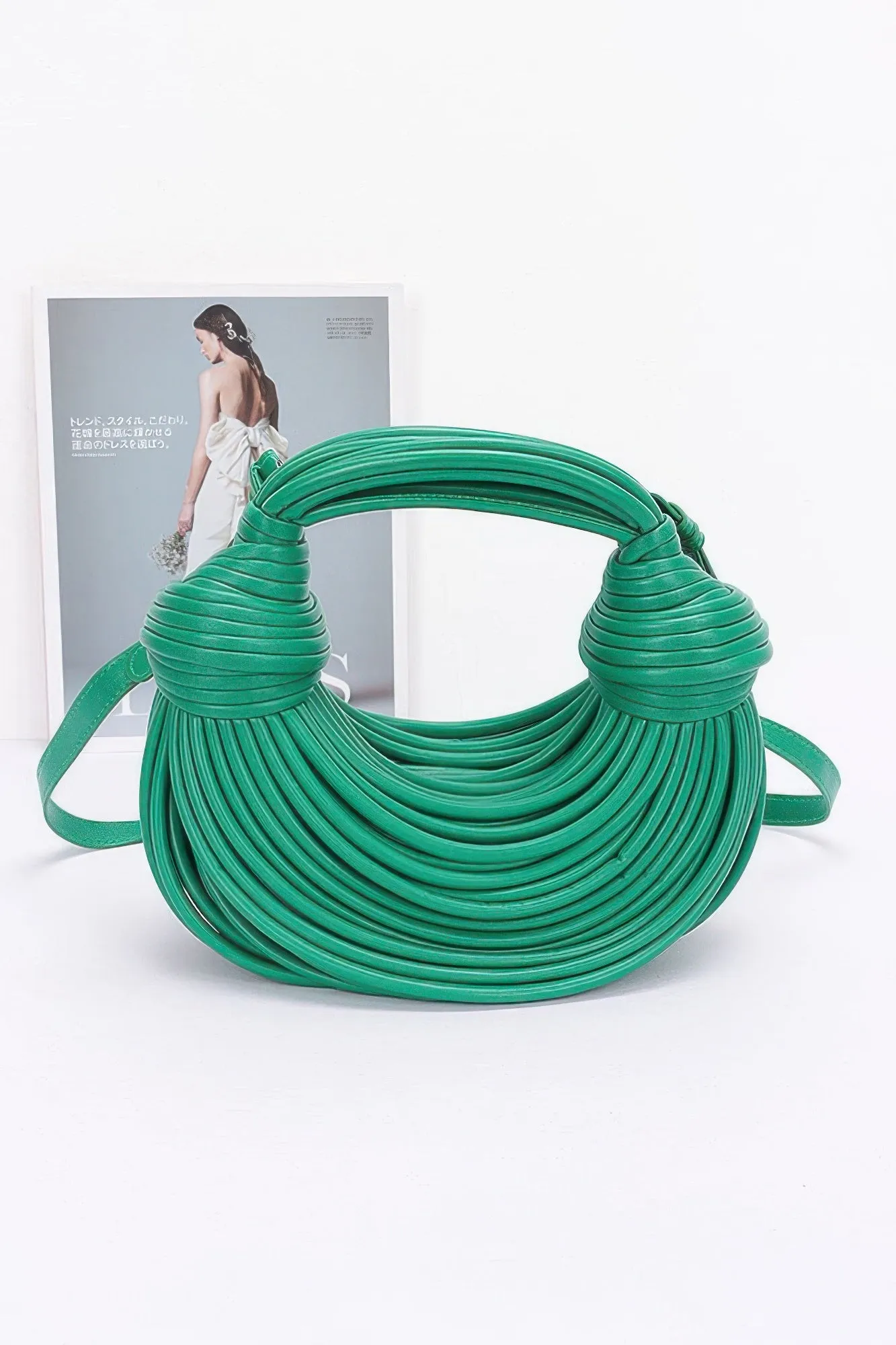 Faux Leather Rope Hobo Bag