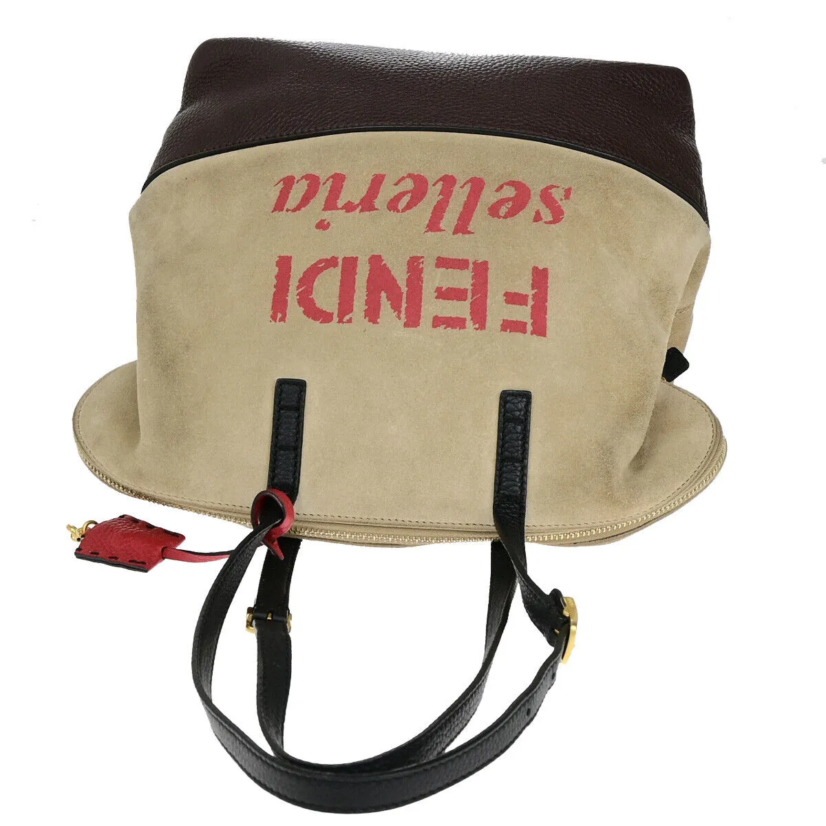 Fendi Selleria  Suede Tote Bag ()