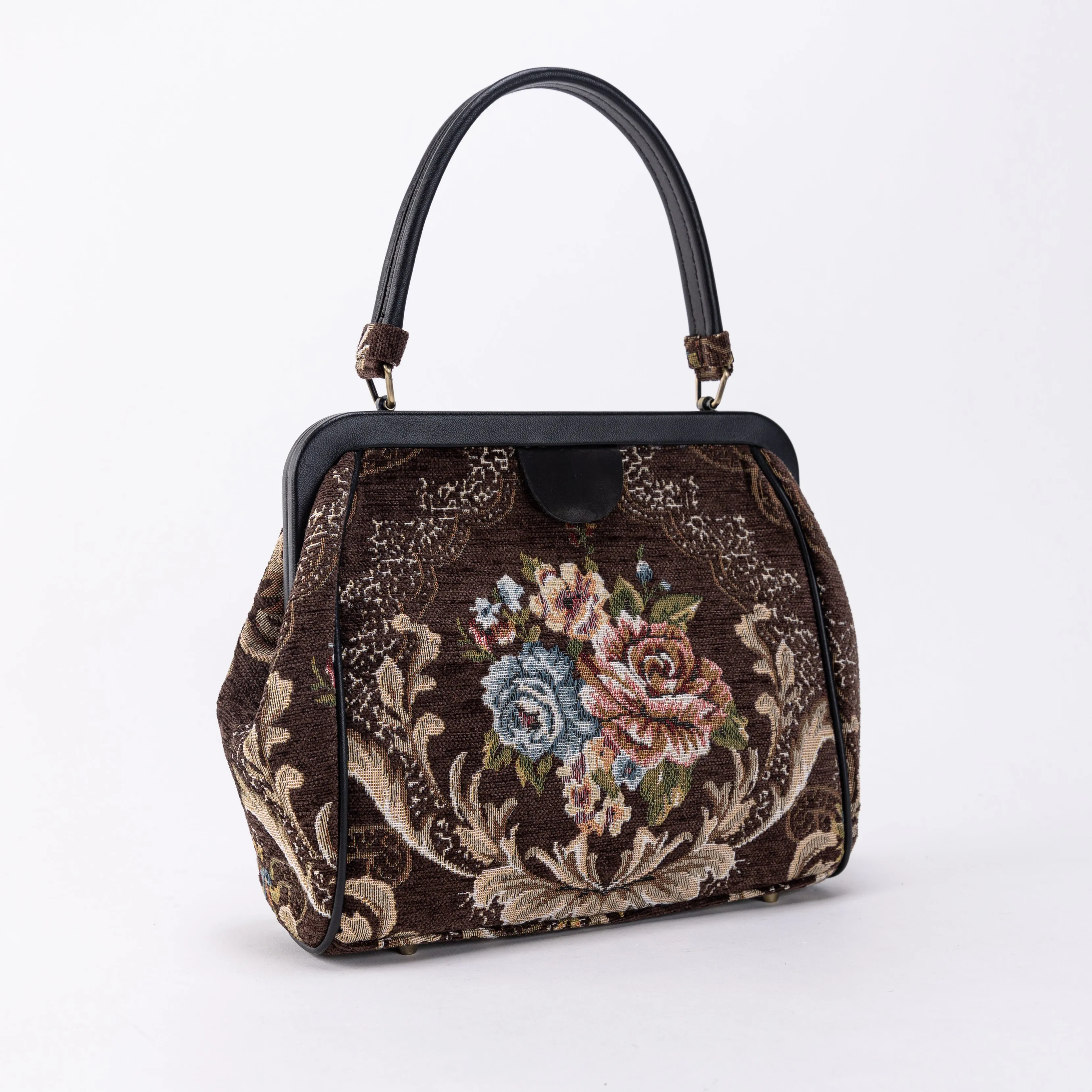 Floral Brown Alma Satchel