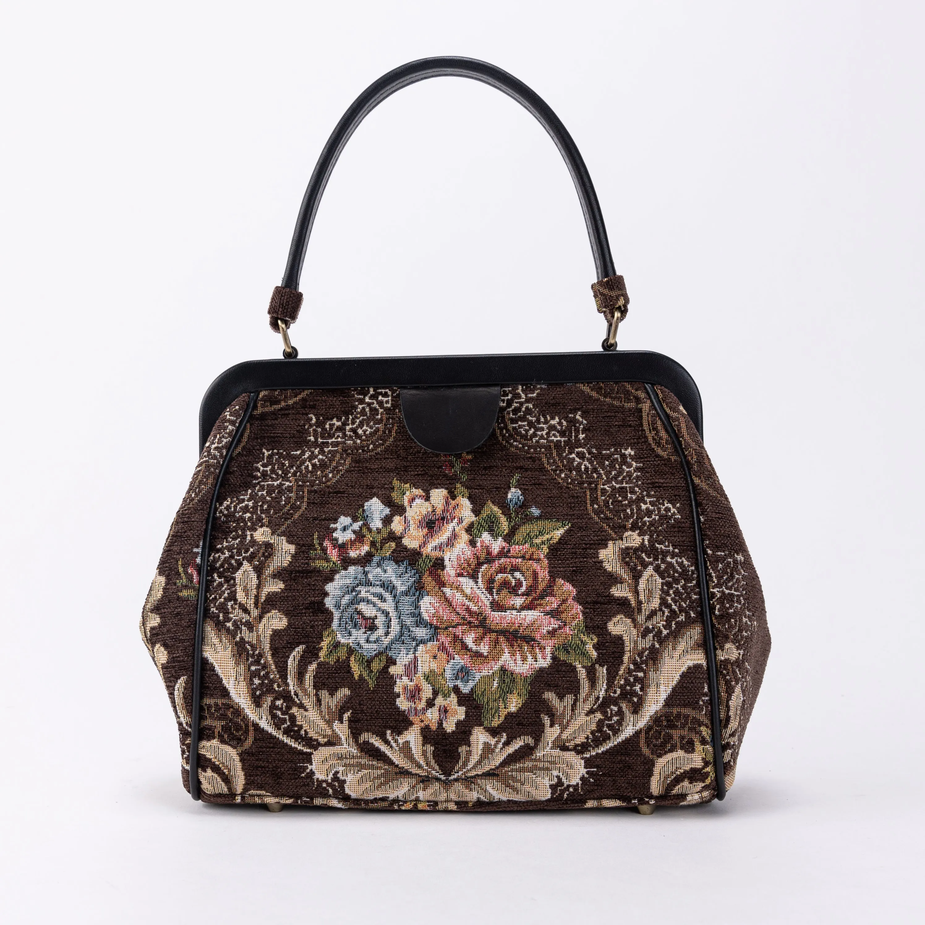 Floral Brown Alma Satchel