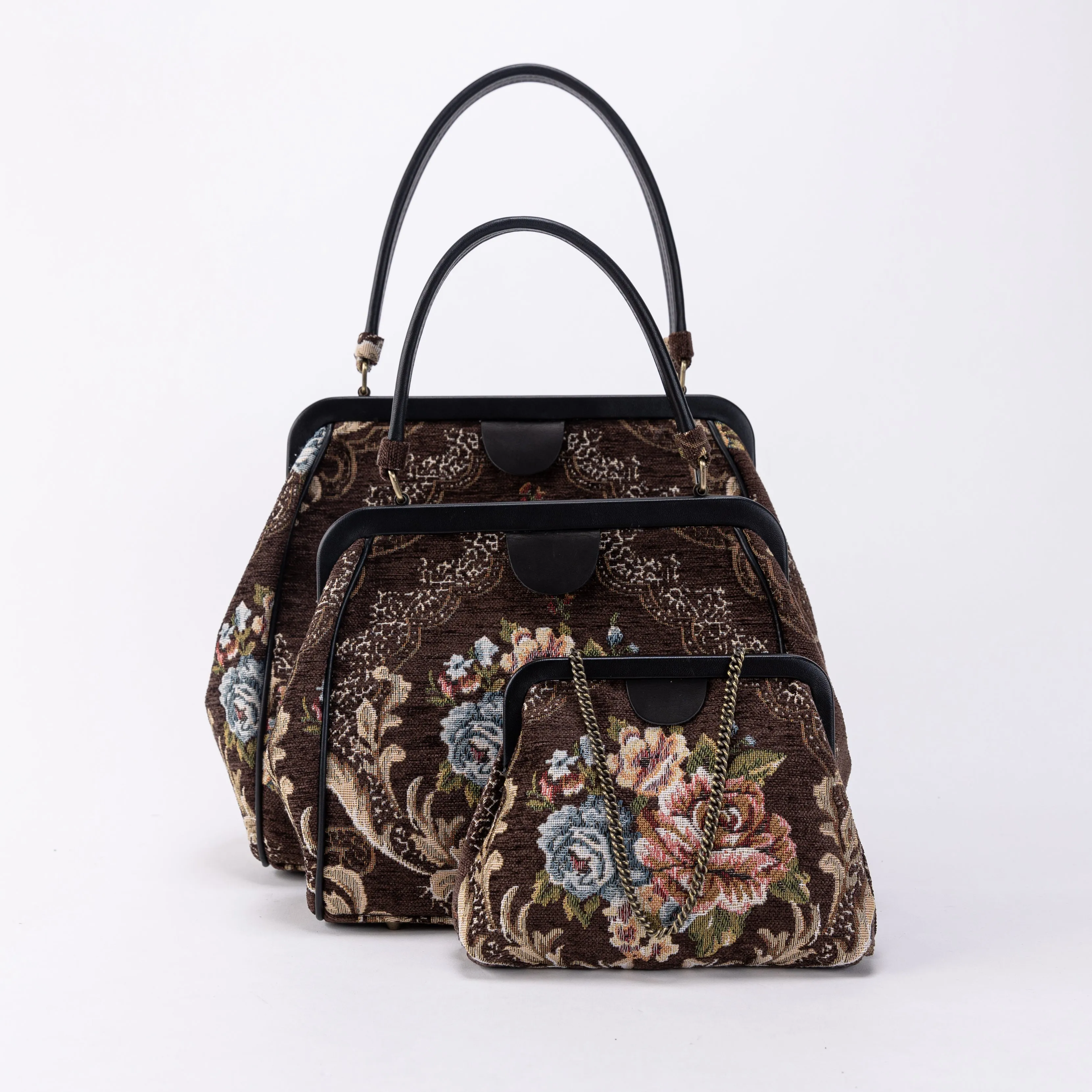 Floral Brown Alma Satchel