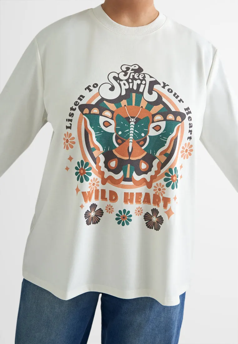 Gabby Structured Graphic Sweater Tee