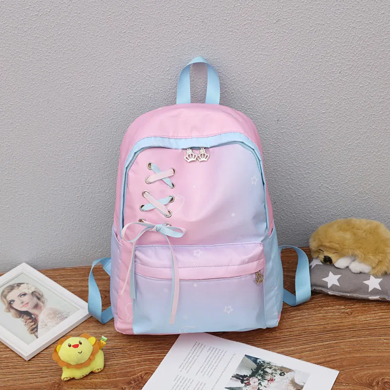 Gradient Cute Large-capacity Backpack