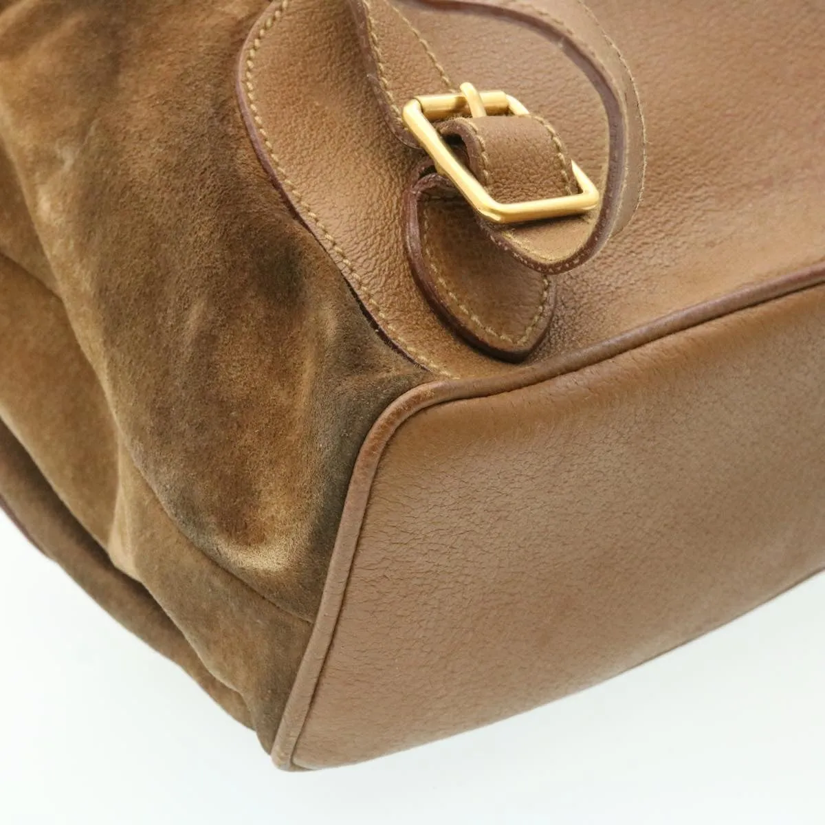 GUCCI Bamboo Backpack Suede Brown  ds086
