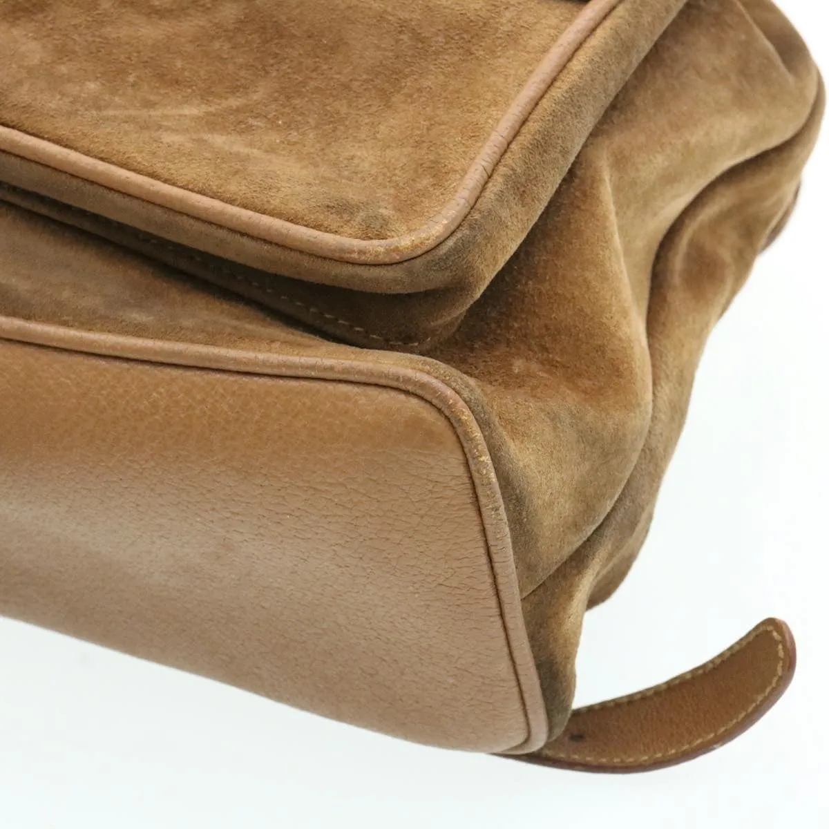GUCCI Bamboo Backpack Suede Brown  ds086
