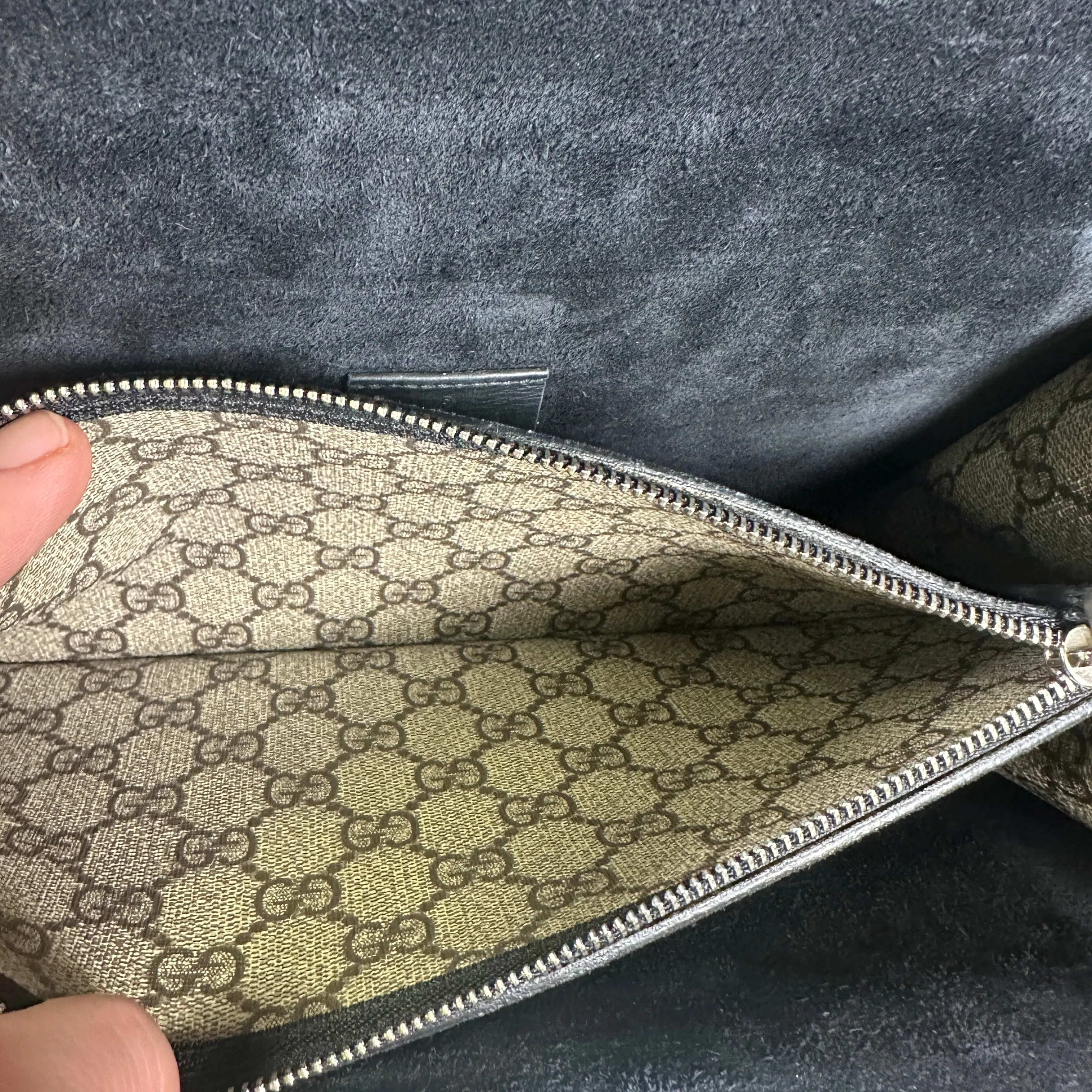 Gucci DIonysus GG Monogram Supreme Canvas (Small) - Black