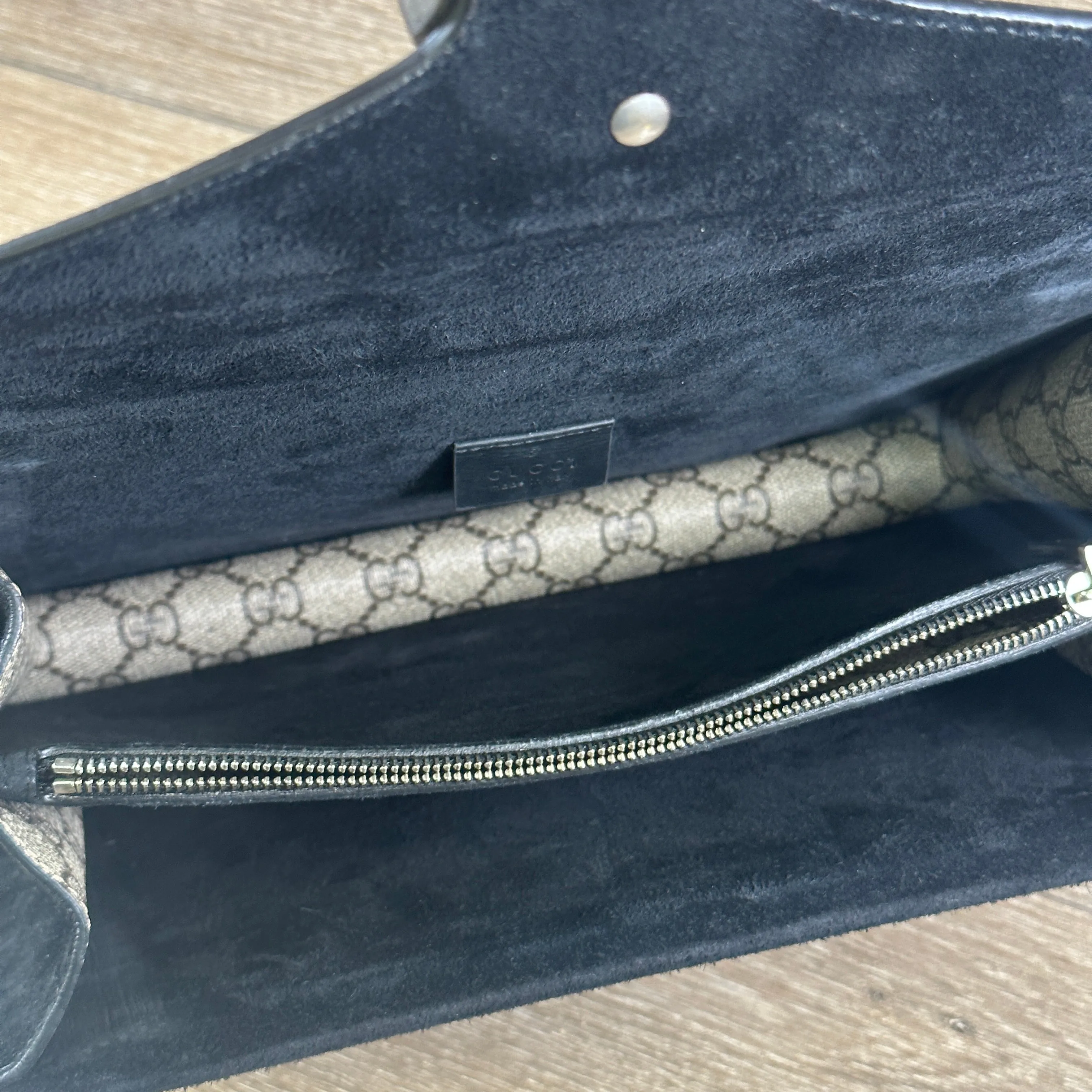 Gucci DIonysus GG Monogram Supreme Canvas (Small) - Black