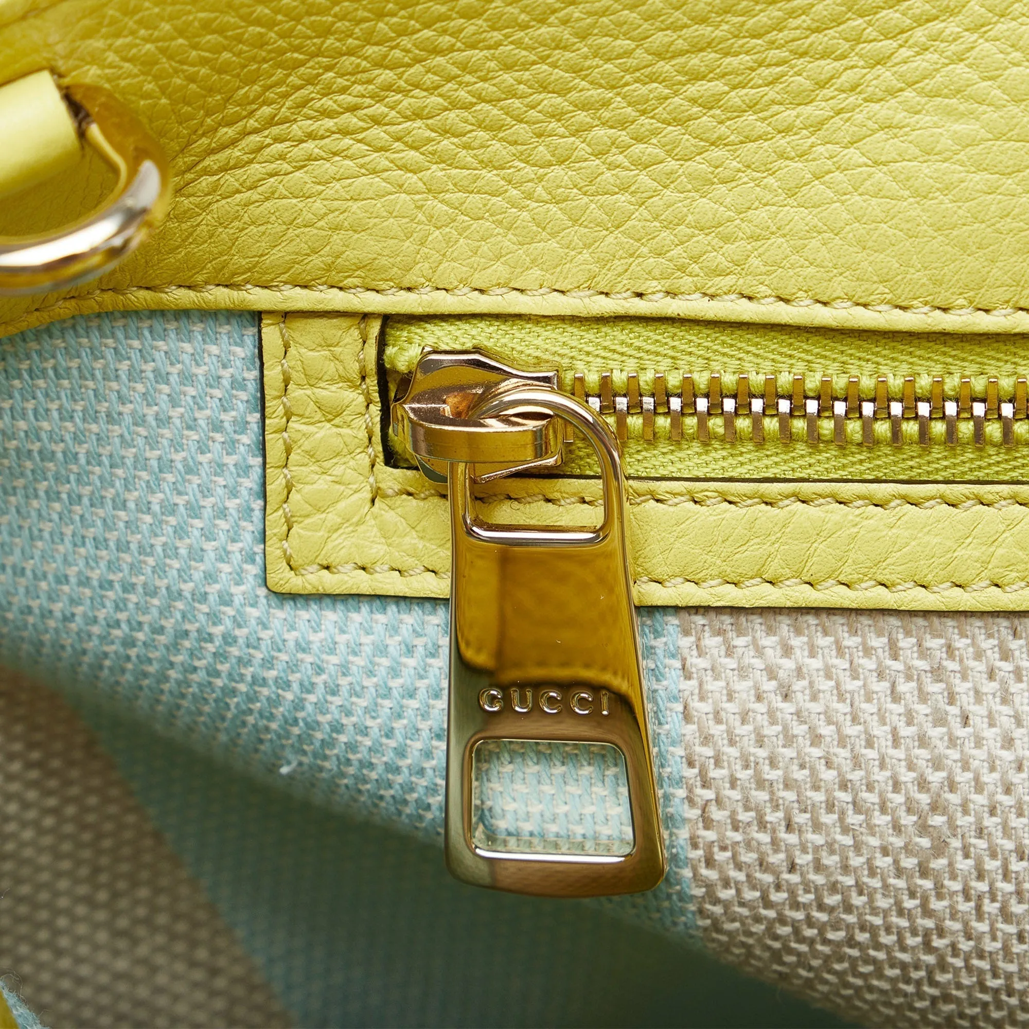 GUCCI Large Bamboo Raffia Satchel