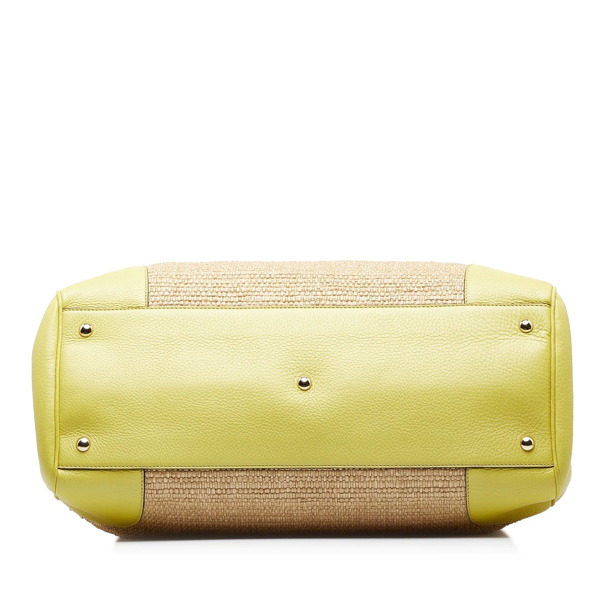 GUCCI Large Bamboo Raffia Satchel