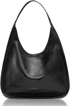 Hobo Purse, PU Leather Shoulder Bag, Tote Handbag for Work and Travel