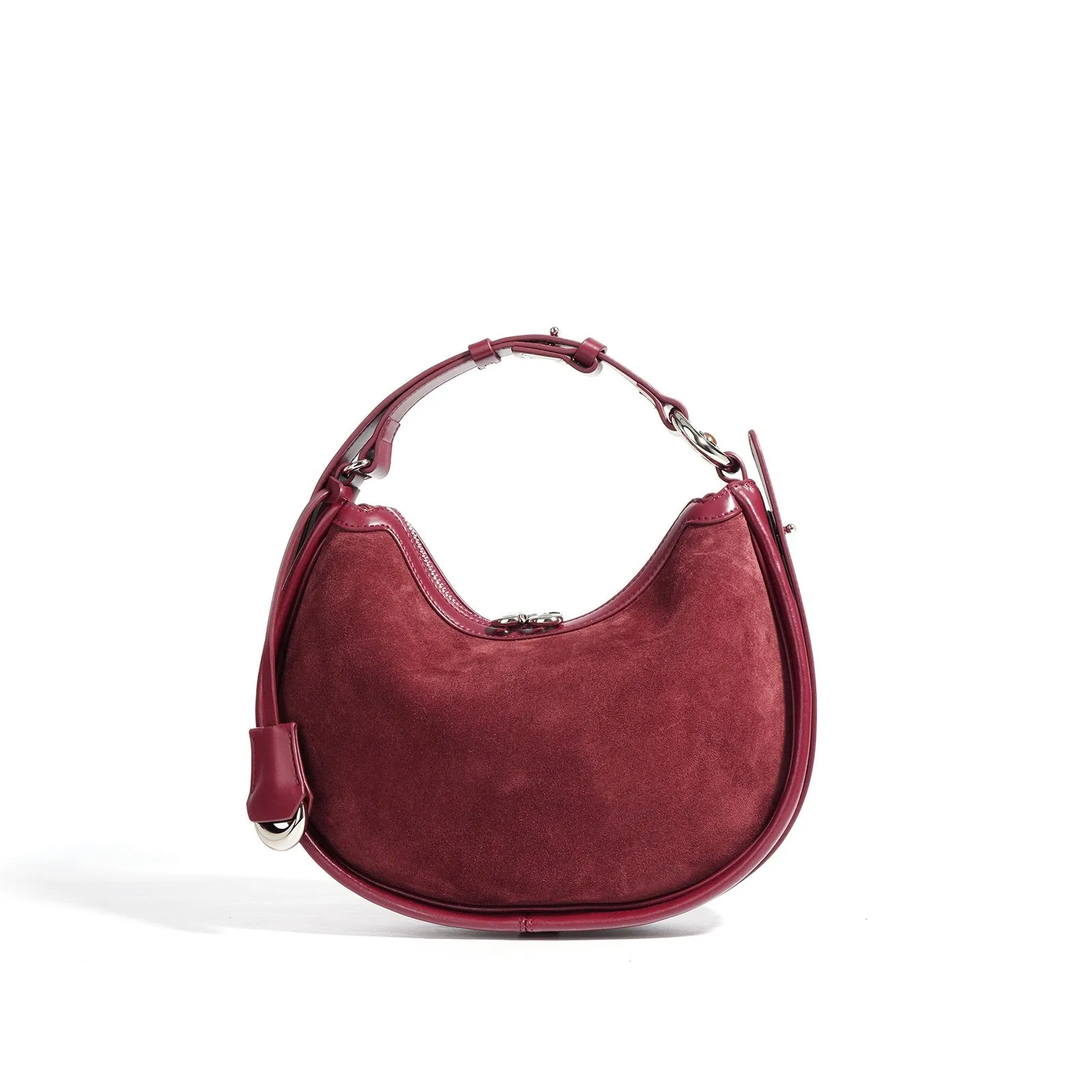 Honora Suede Bag - Burgundy
